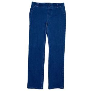 ✨️BETABRAND Yoga Denim Straight Leg Blue Stretch Denim Pull On Jeans M✨️